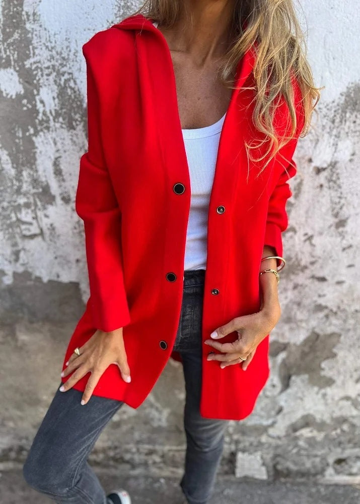 Veste Rouge Chic & Élégante – Style, Confort et Modernité.