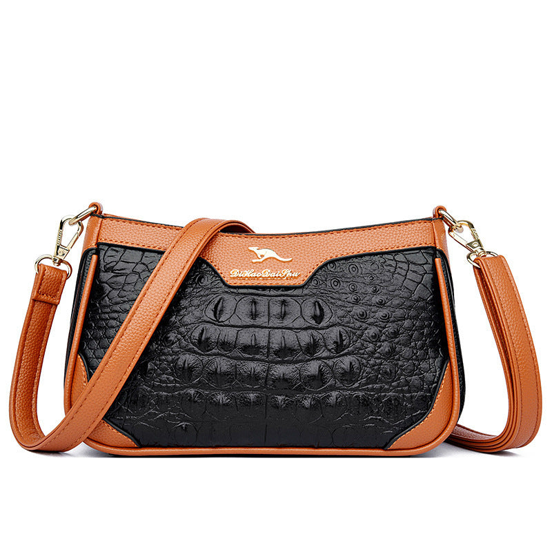 Petit Sac Carré au Motif Crocodile