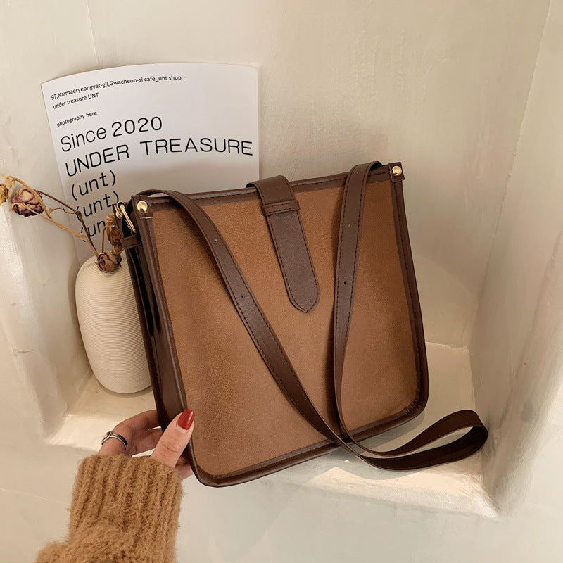 Sac Carré Compact en Cuir Synthétique