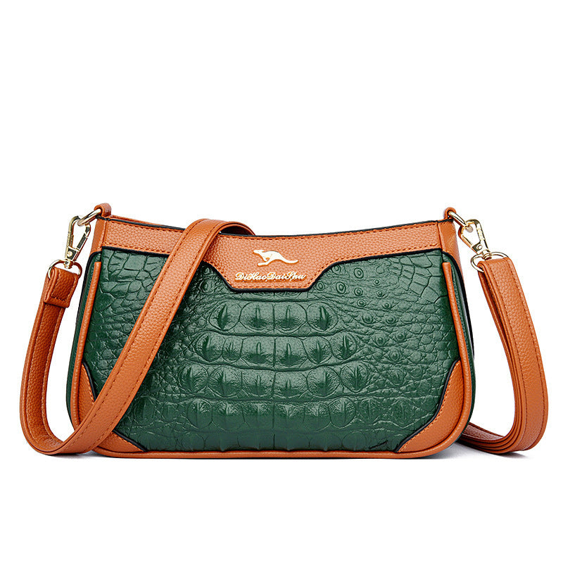 Petit Sac Carré au Motif Crocodile