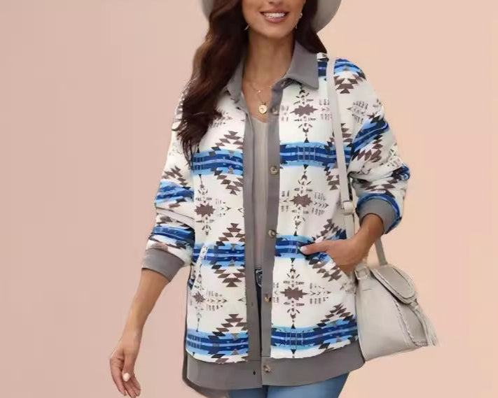 T-shirt Géométrique Contrasté