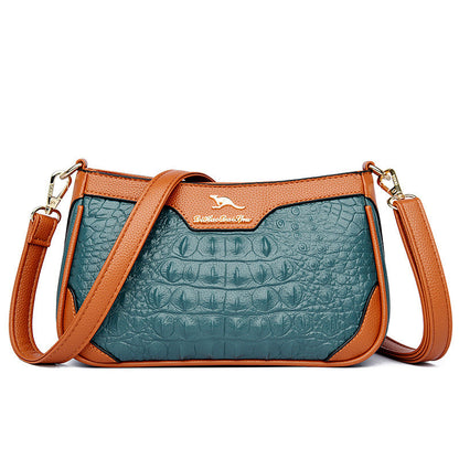 Petit Sac Carré au Motif Crocodile