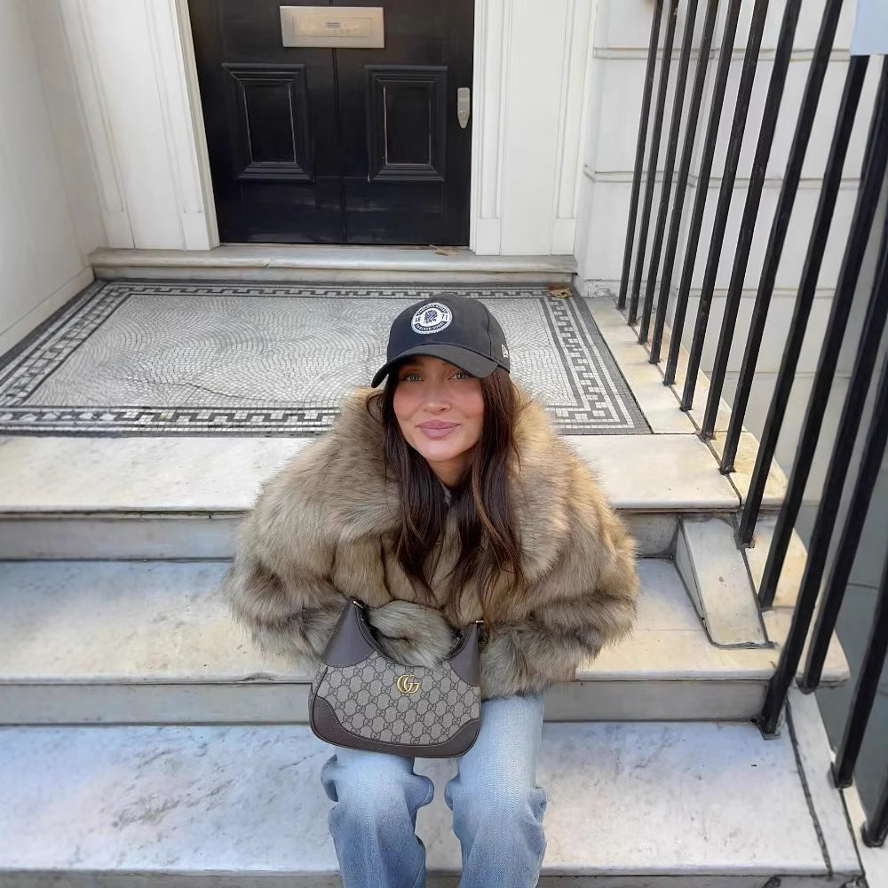 Veste Chic en Fausse Fourrure