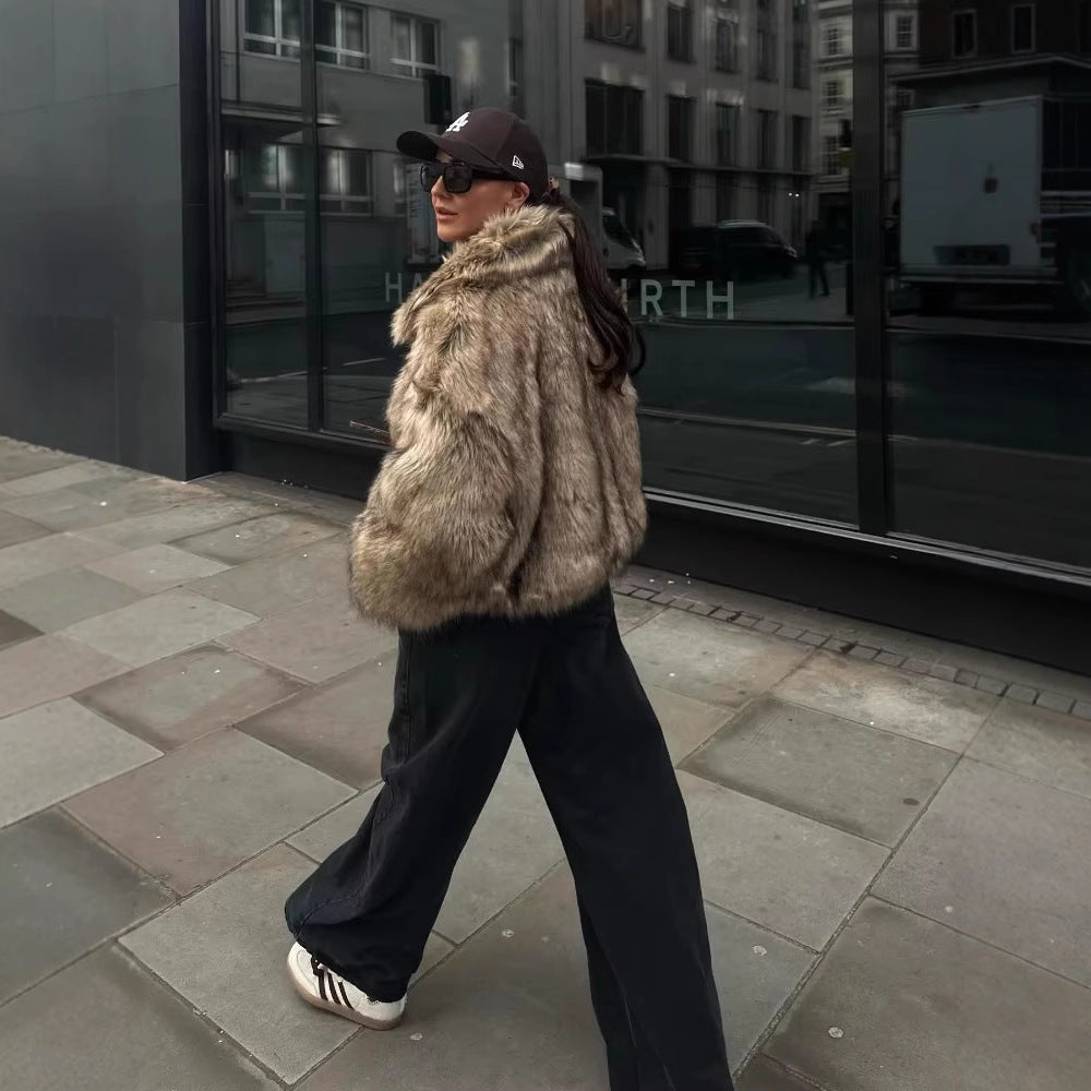 Veste Chic en Fausse Fourrure