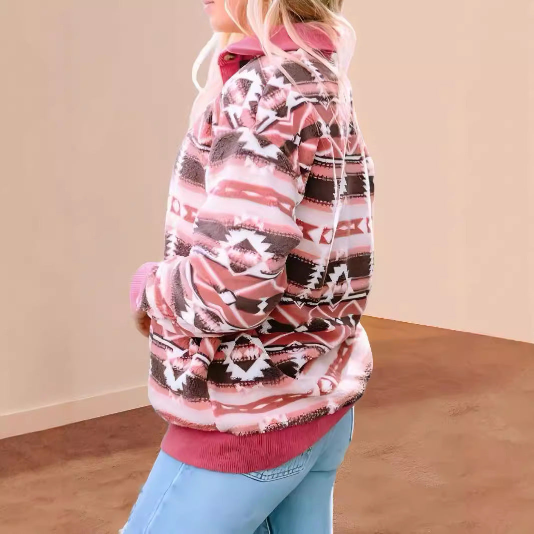 T-shirt Géométrique Contrasté