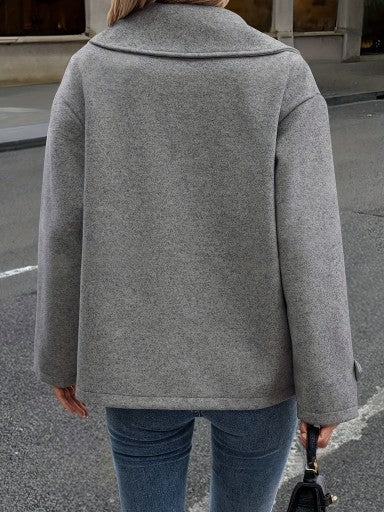 Manteau Laine Gris Foncé – Élégance, Confort et Style Hivernal.